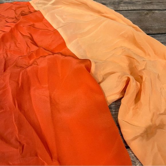 Eileen Fisher 100% Silk Orange Blouse, Size Medium - Picture 8 of 8